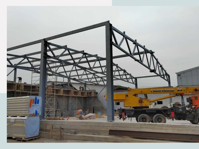 Строительство цехов в Конаково