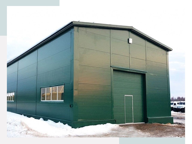 Двускатные ангары в Конаково