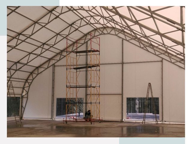 Шатровые ангары в Конаково