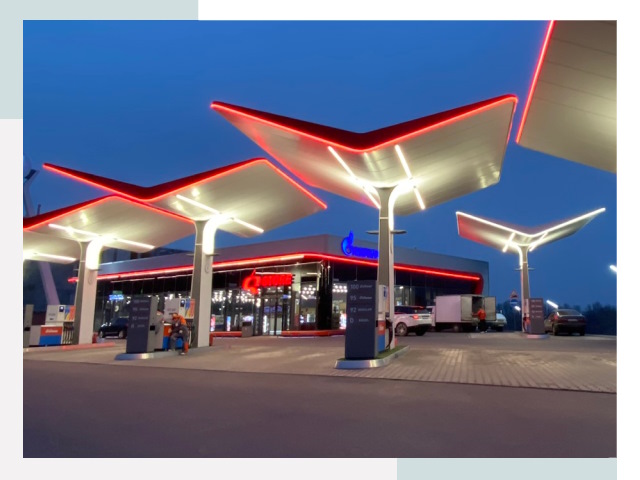 Навесы для АЗС в Конаково
