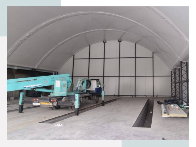 Внутреннее оснащение ангаров в Конаково