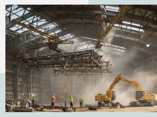 Демонтаж ангаров в Конаково от 608 руб. за м²